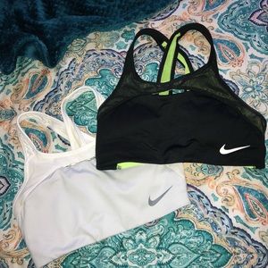 Set of Nike small sports bras